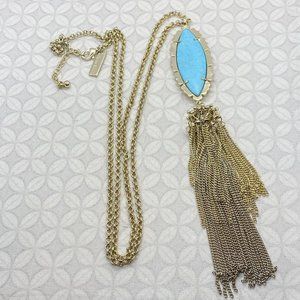 Kendra scott custom Neva tassel necklace turquoise
